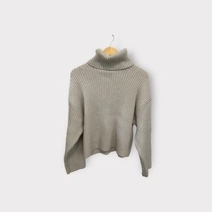 Cream knit turtleneck